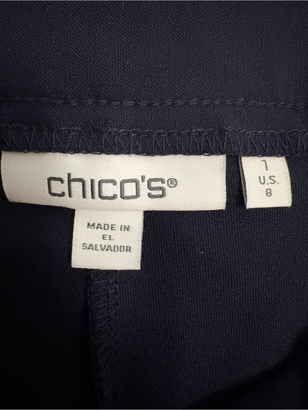 Chico's mini skort navy stretch summer vacation beach cruise resort comfy 8 - Picture 5 of 6